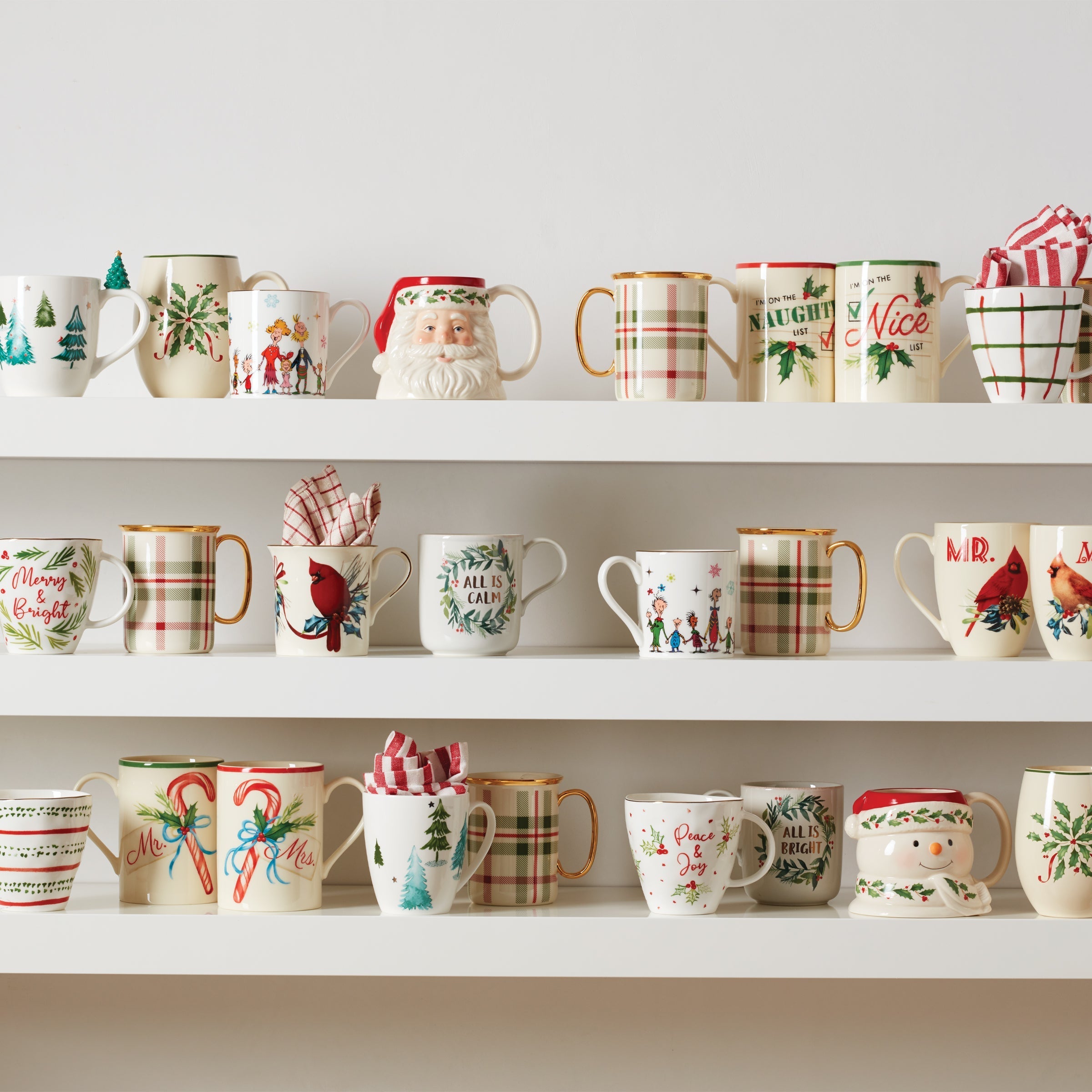 Lenox Premium Holiday Plaid Mugs, Set of 4 - Image 3