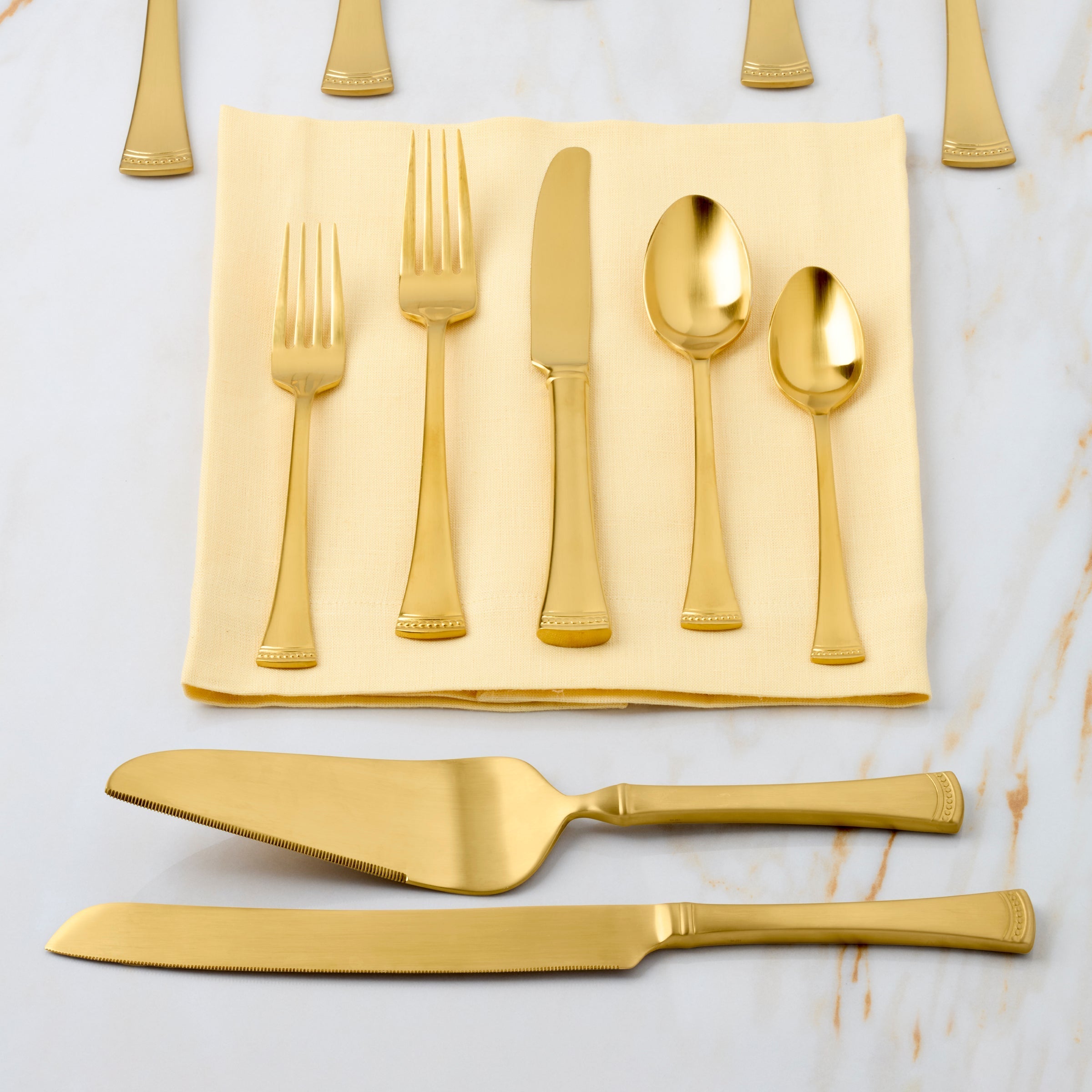 Lenox Premium Portola Gold Satin 2-Piece Dessert Set - Image 3