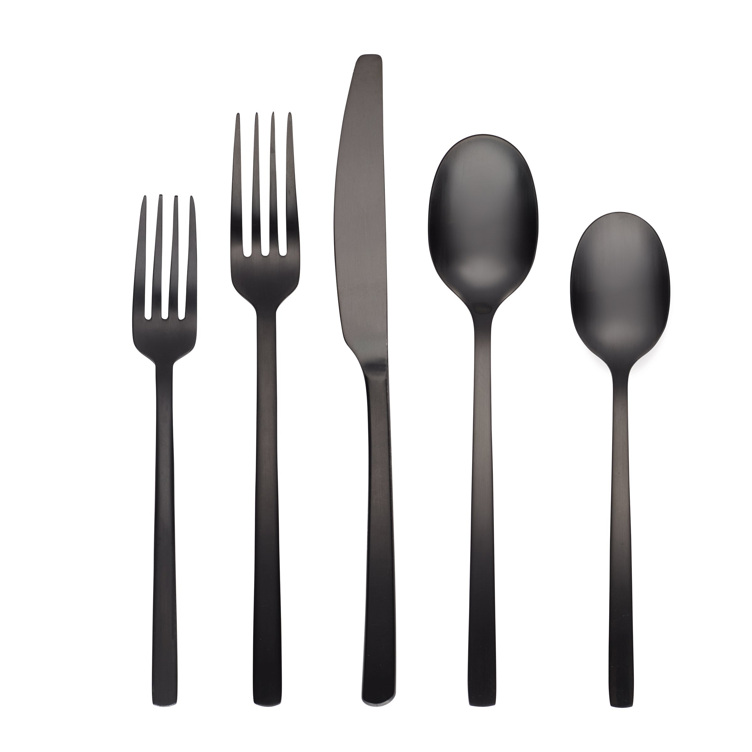 Lenox Premium Beacon Black Satin 45-Piece Flatware Set