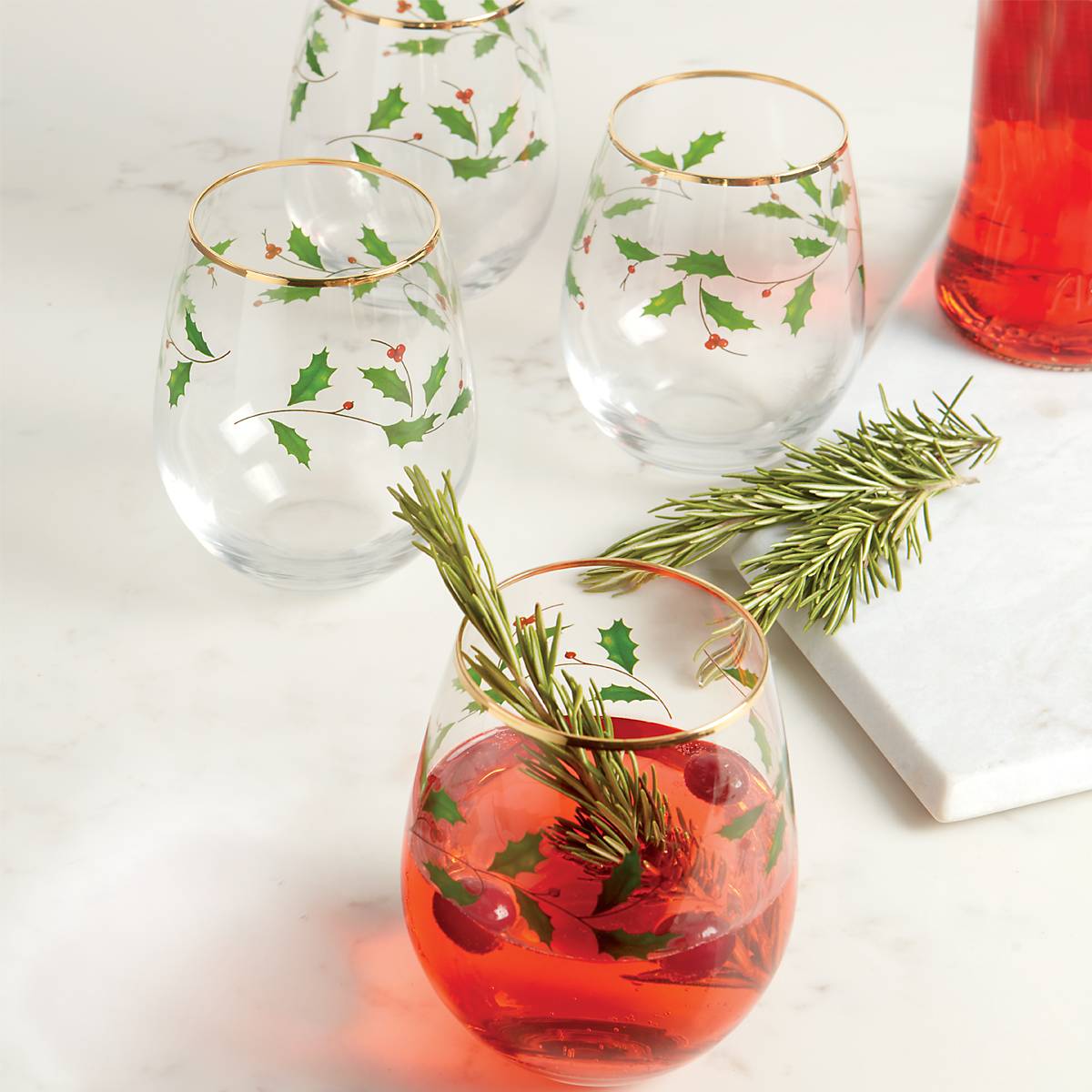 Lenox Premium Holiday Stemless Wine Glasses, Set of 4 - Image 6