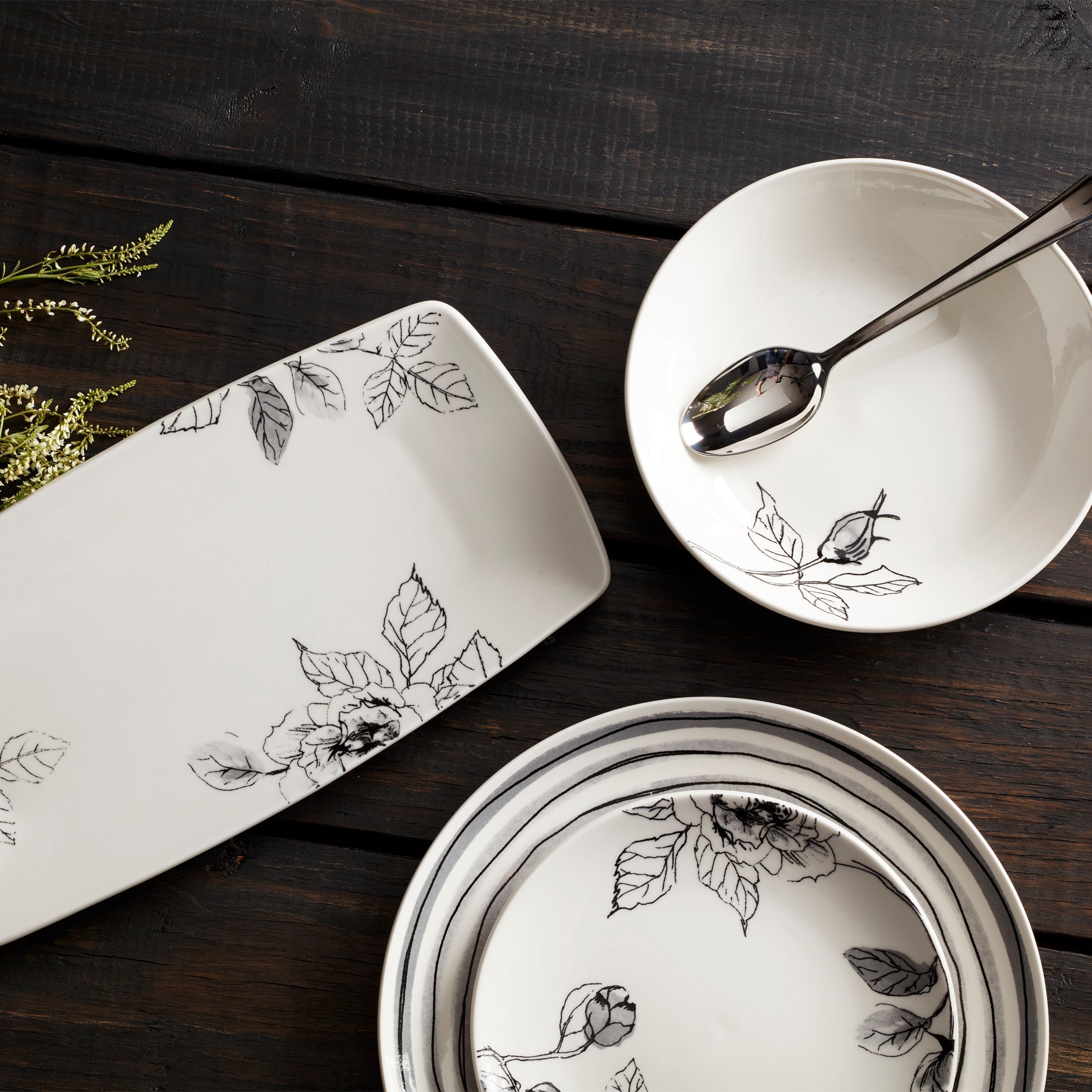 Lenox Premium Sketchbook 12-Piece Dinnerware Set - Image 5