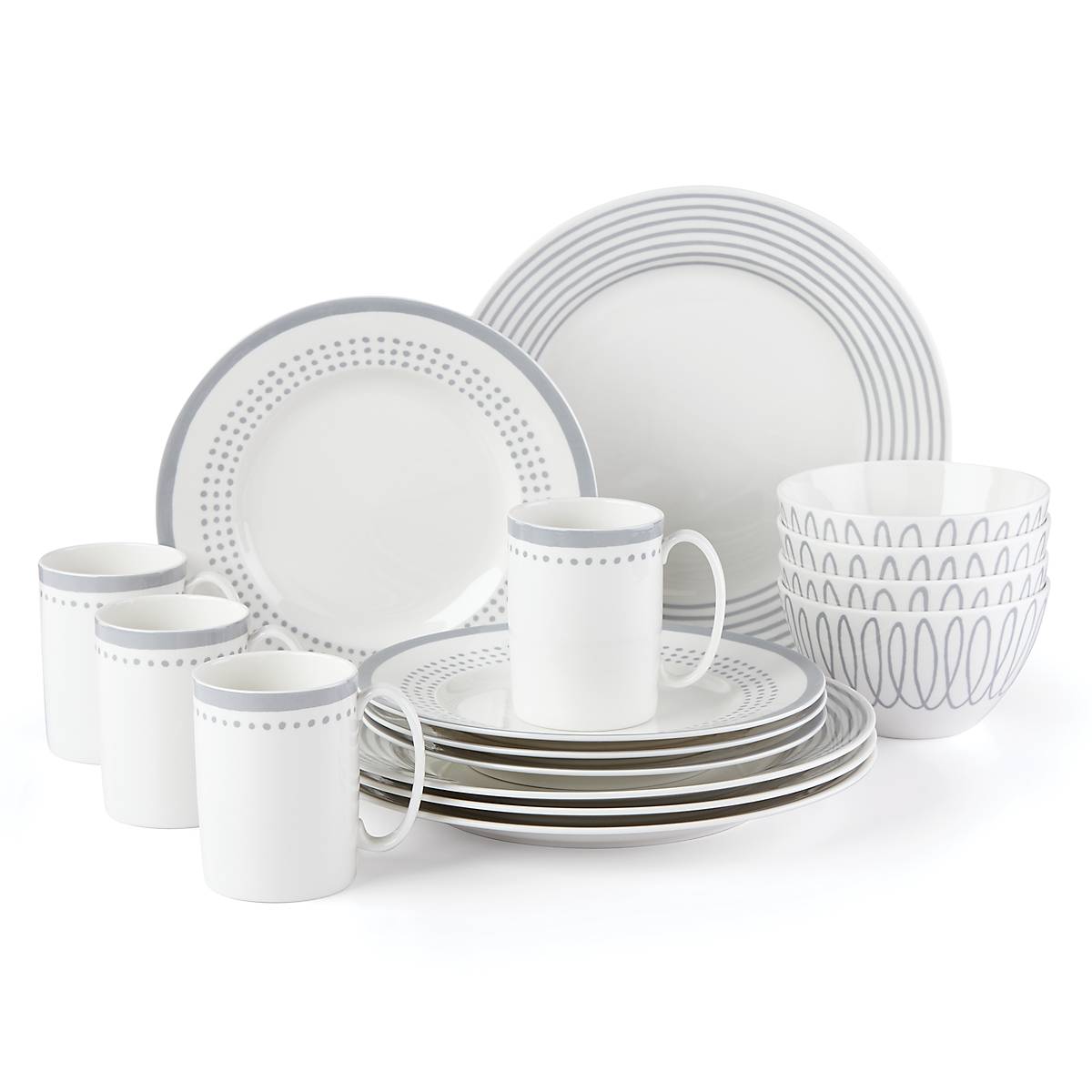 Lenox Premium Charlotte Street East Slate 16-Piece Dinnerware Set
