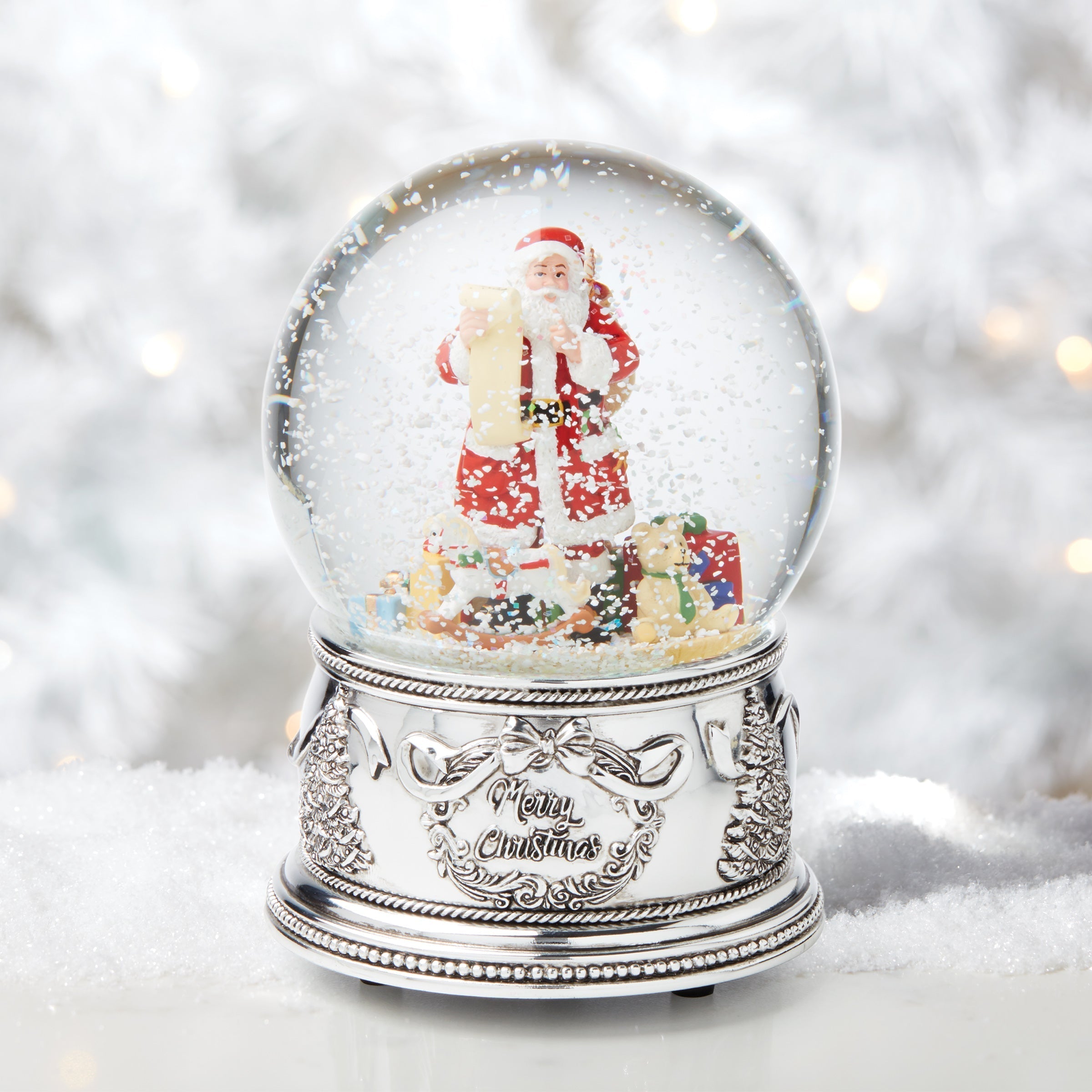 Lenox Premium Winter Traditions Santa Snow Globe - Image 3