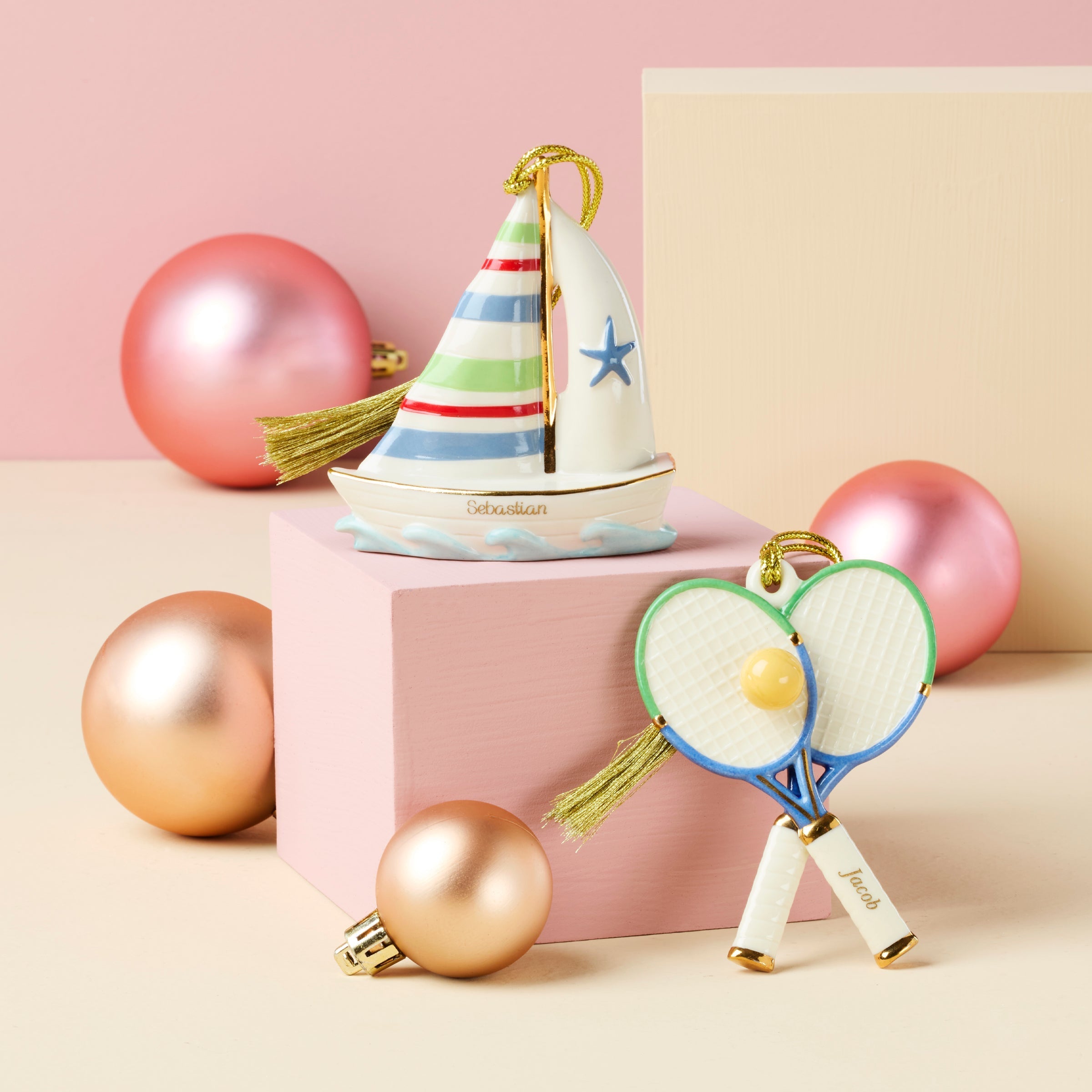 Lenox Premium Personalized Tennis Ornament - Image 4