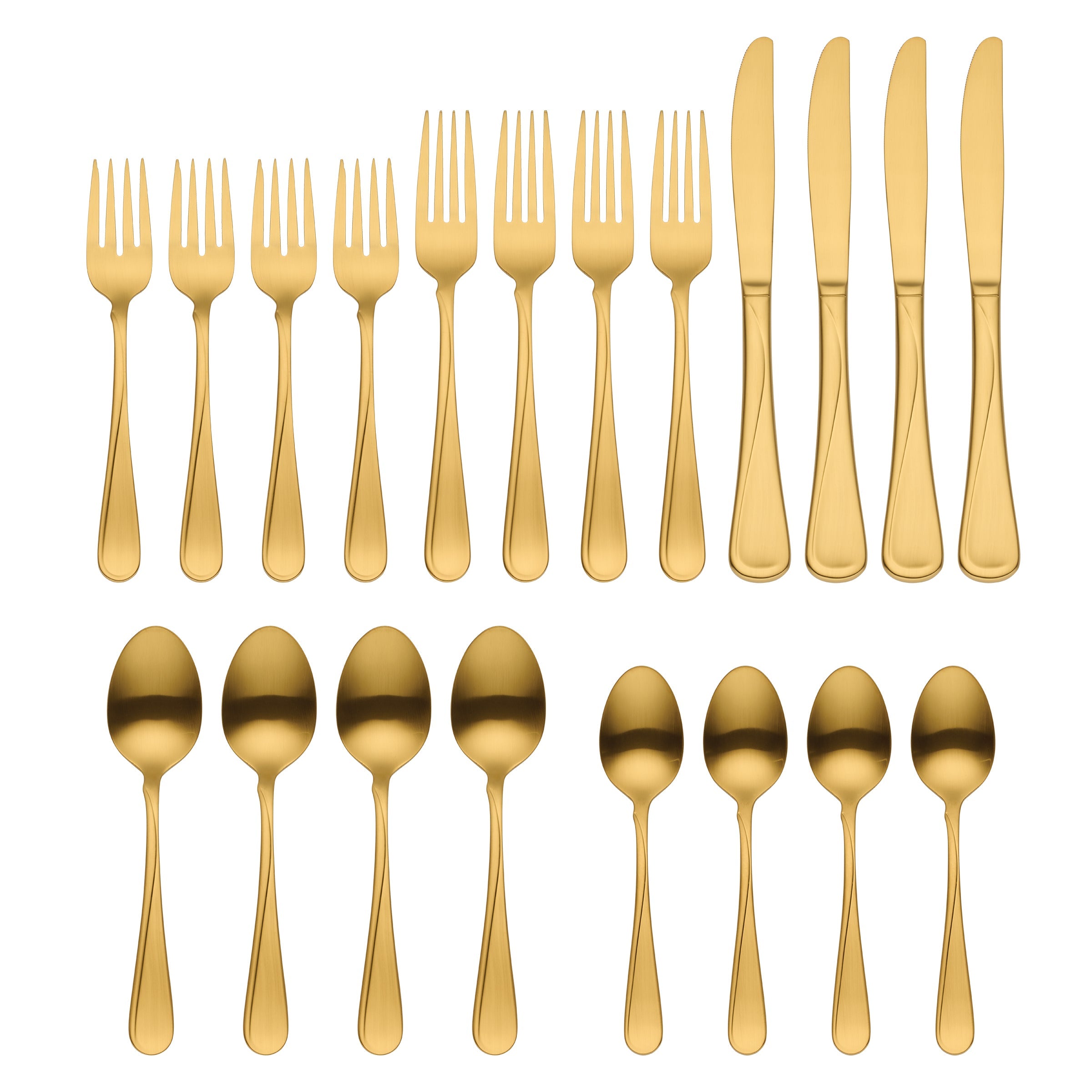 Lenox Premium Flight Gold Satin 20-Piece Flatware Set - Image 2