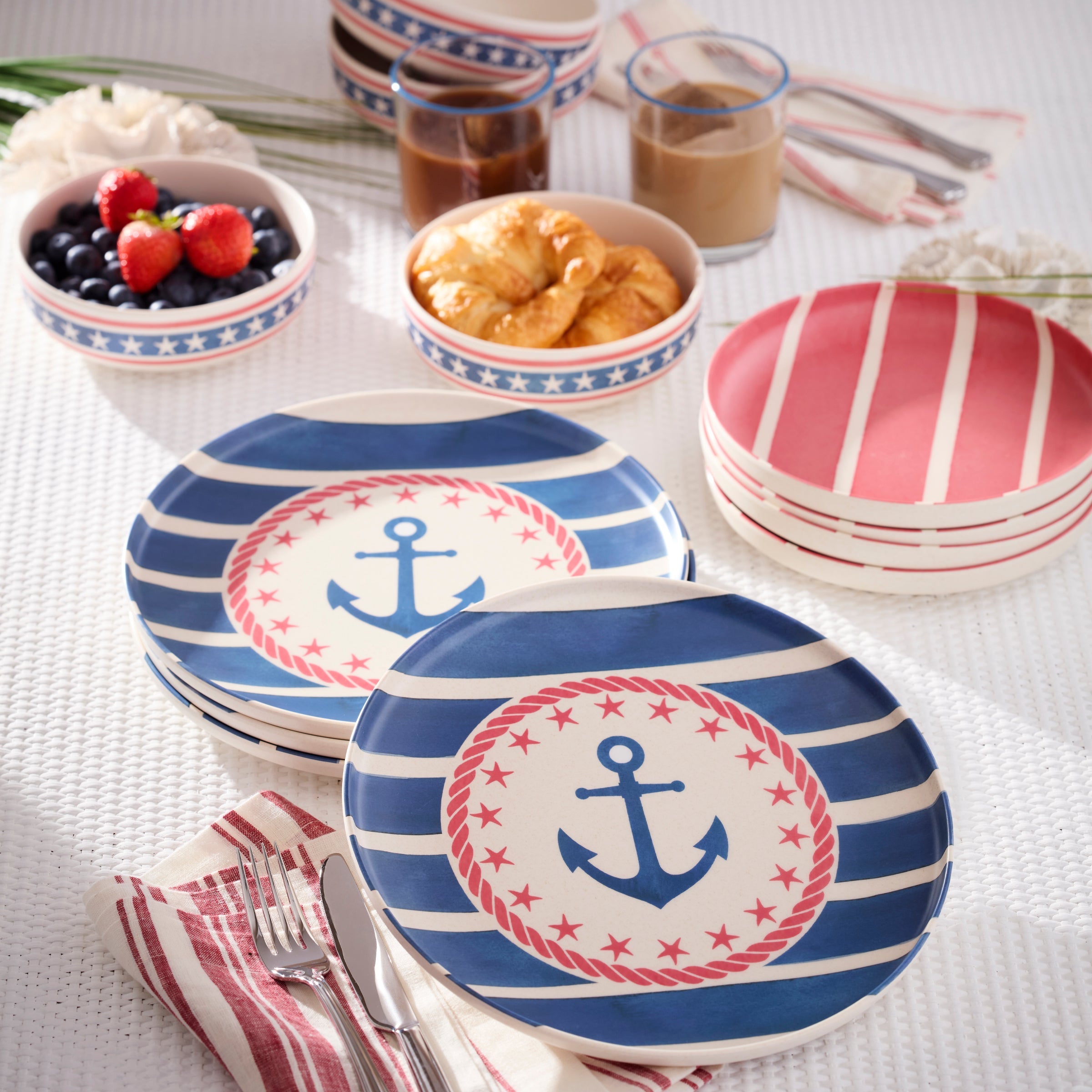 Lenox Premium 24 Seven Melamine Aweigh We Go 18-Piece Dinnerware Set - Image 9