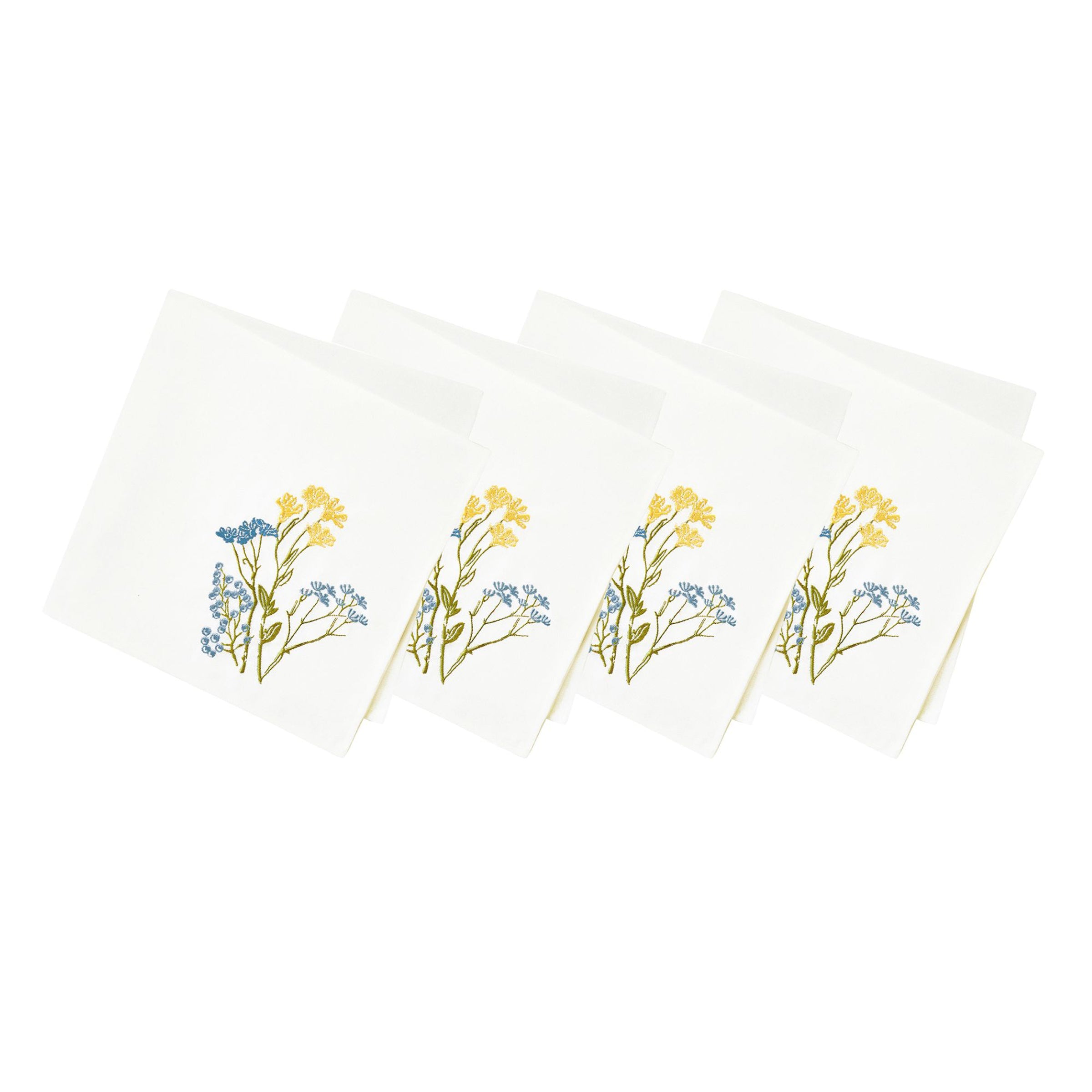 Lenox Premium Wildflowers Border Dinner Napkins, Set of 4