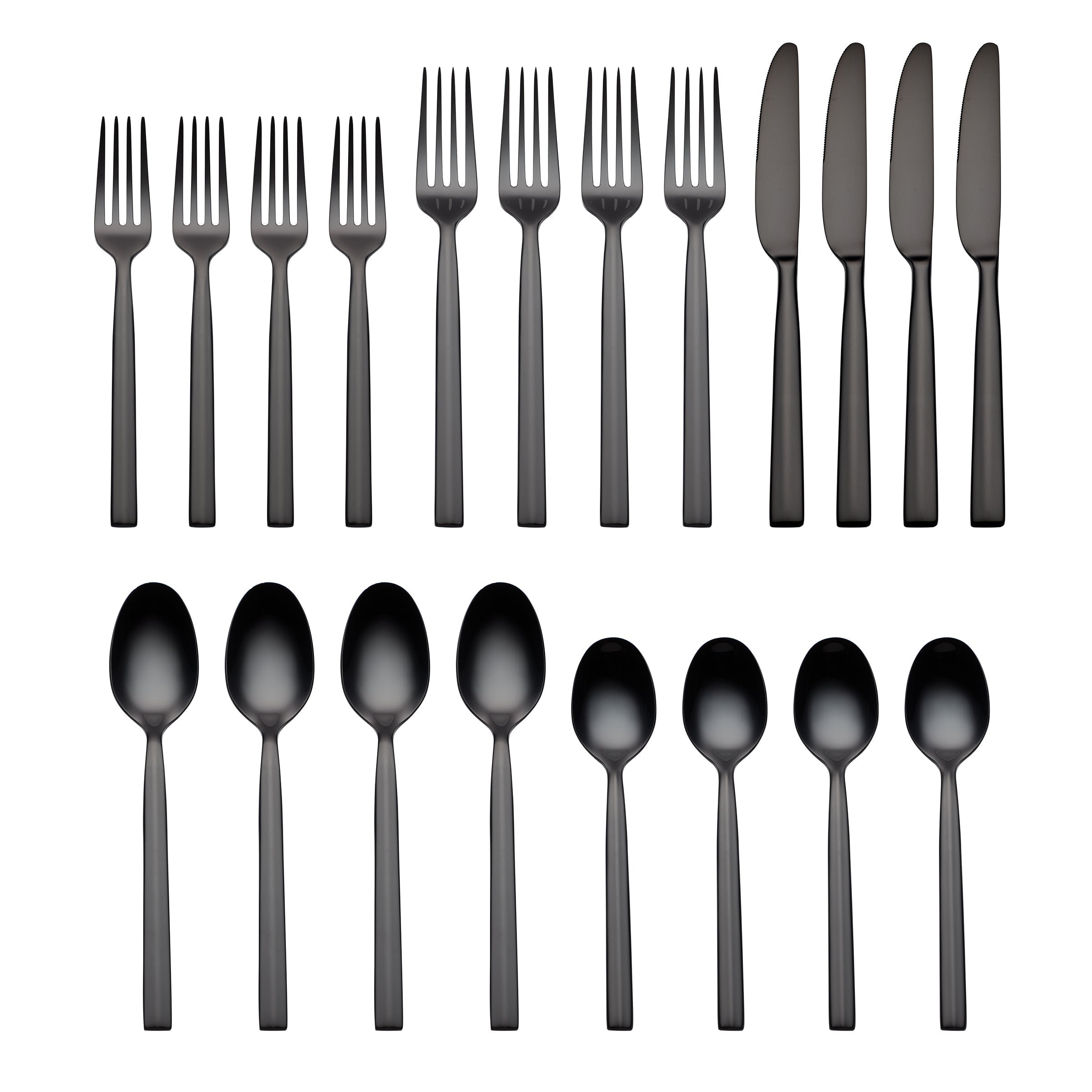 Lenox Premium Aero Black Mirror 20-Piece Flatware Set - Image 2