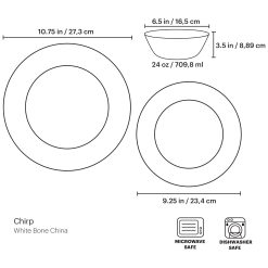 Alternative view of Lenox Premium Chirp 12-Piece Dinnerware Set