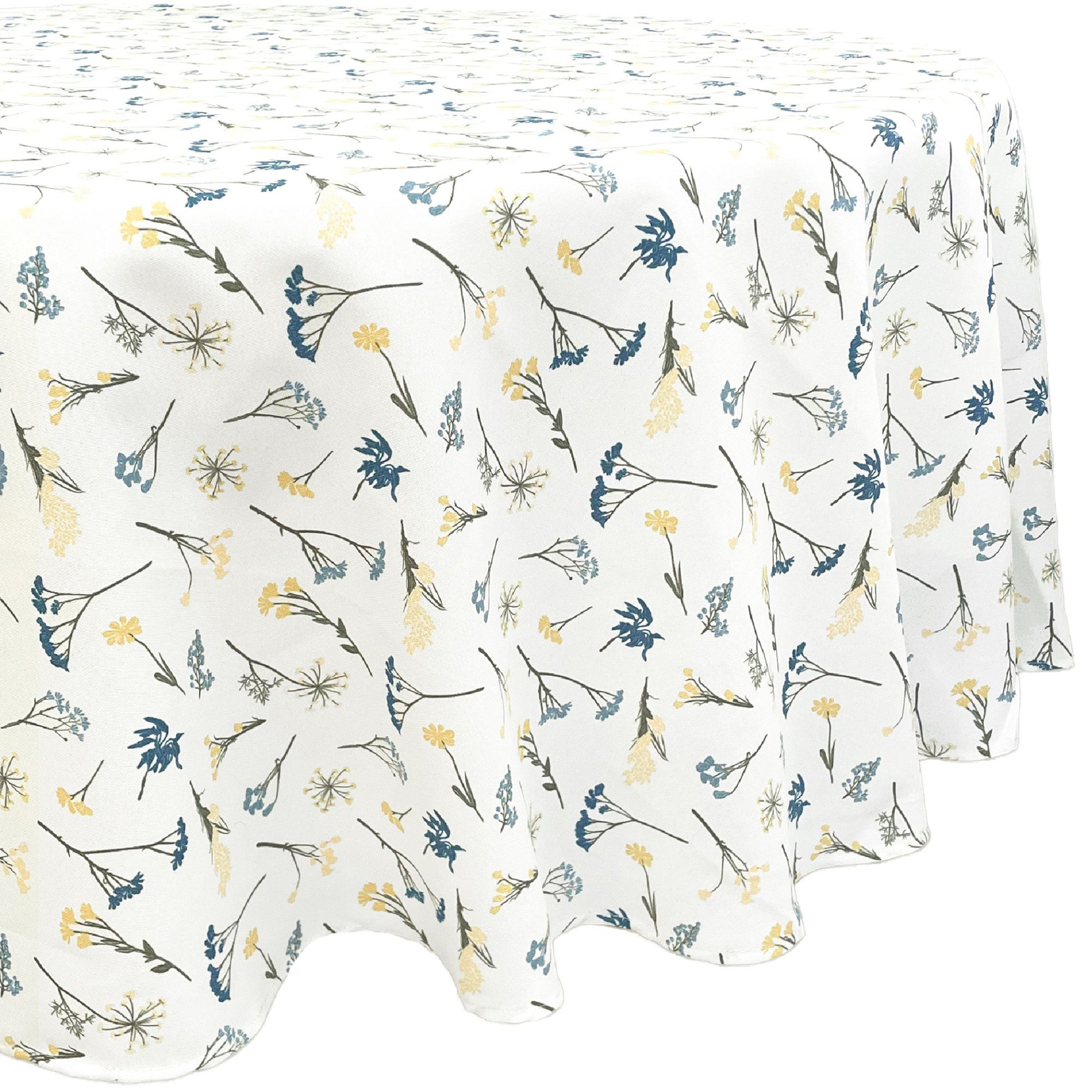 Lenox Premium Wildflowers Allover 70x70 Round Tablecloth