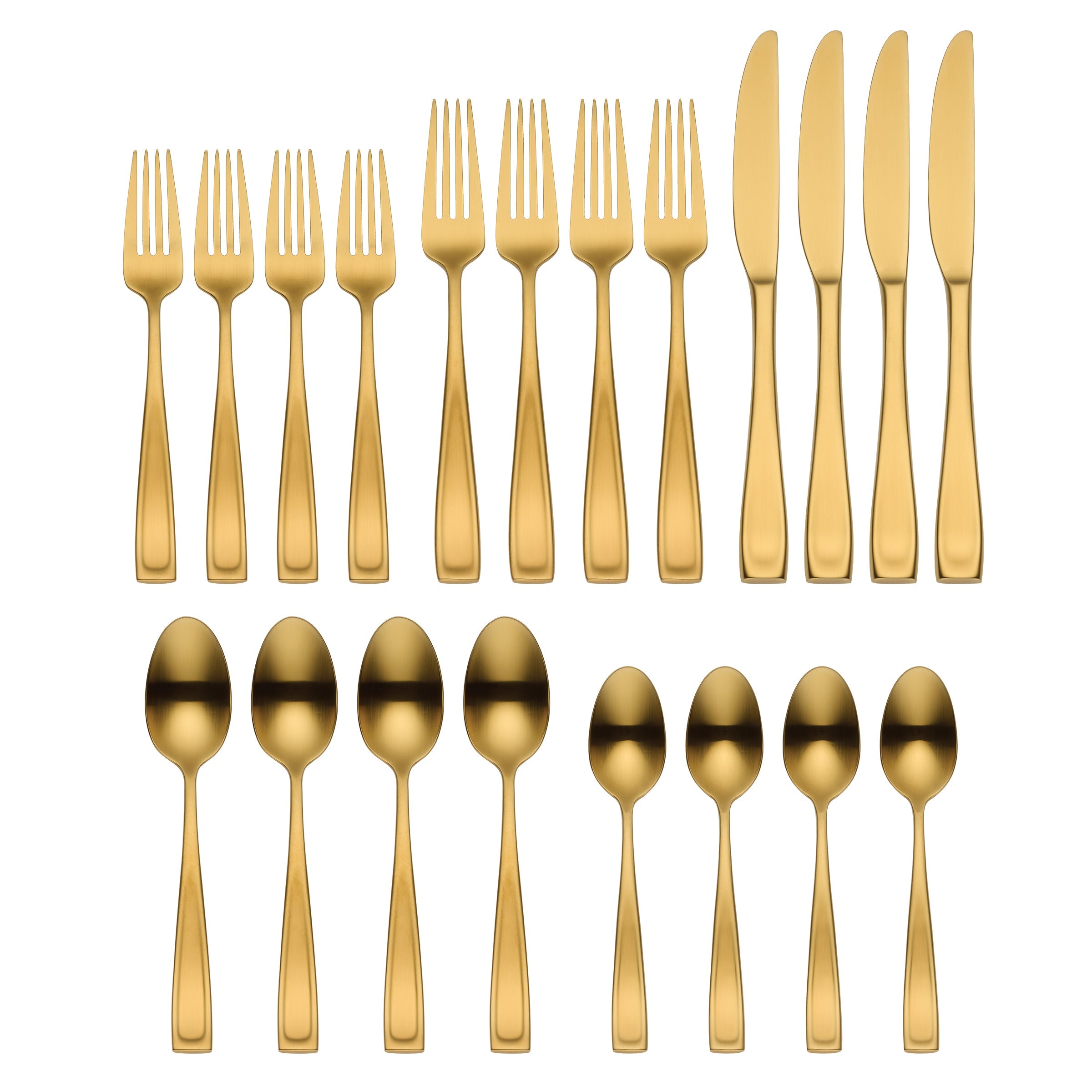 Lenox Premium Moda Gold Satin 20-Piece Flatware Set - Image 2
