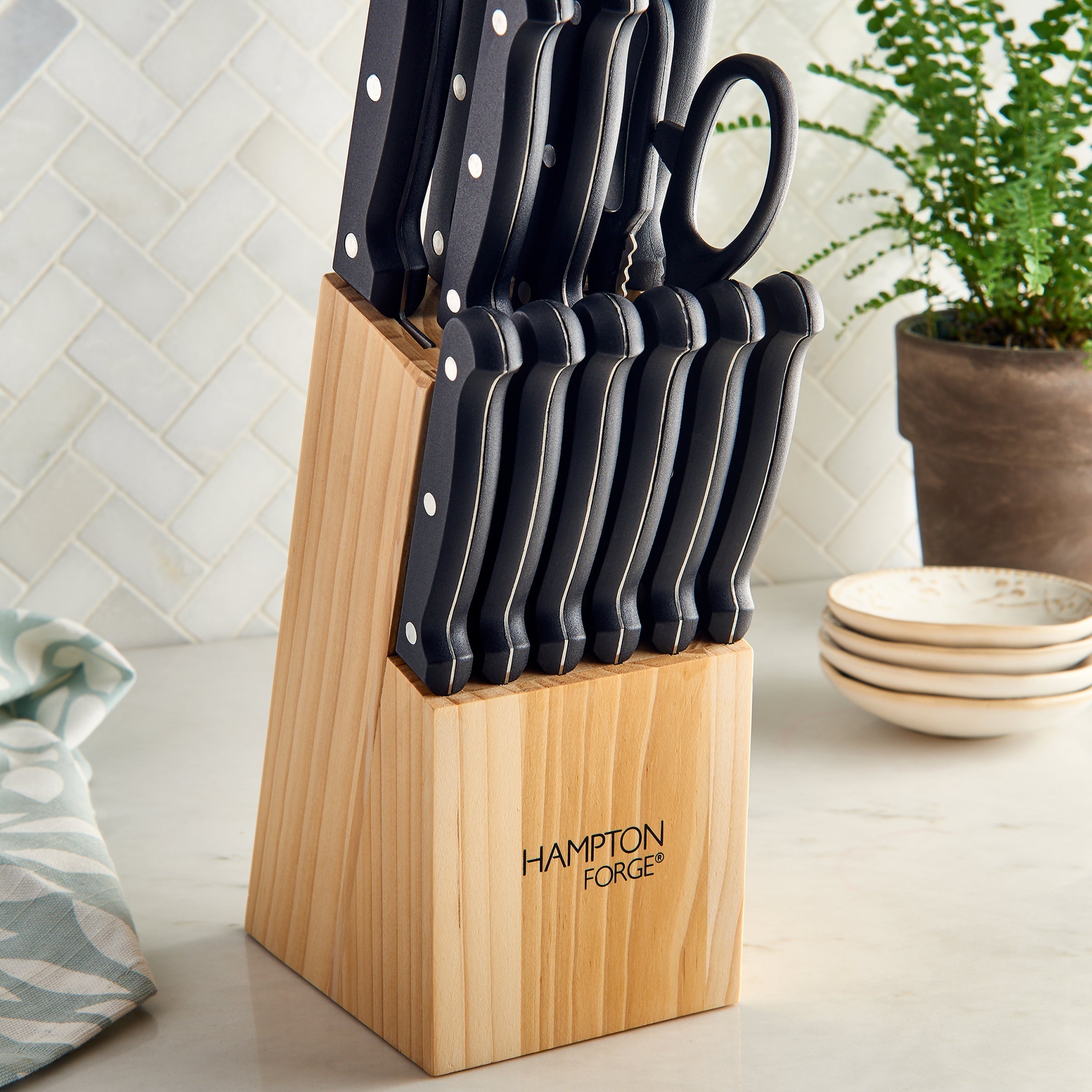 Lenox Premium Brighton 14-Piece Cutlery Block Set - Image 2