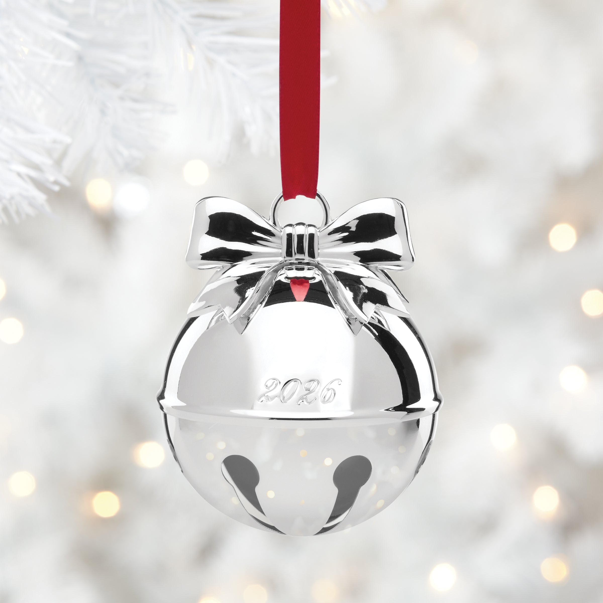 Lenox Premium 2026 Jingle Bell Silverplate Ornament - Image 2