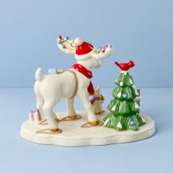 Alternative view of Lenox Premium Marcel The Moose Delivering Gifts Figurine